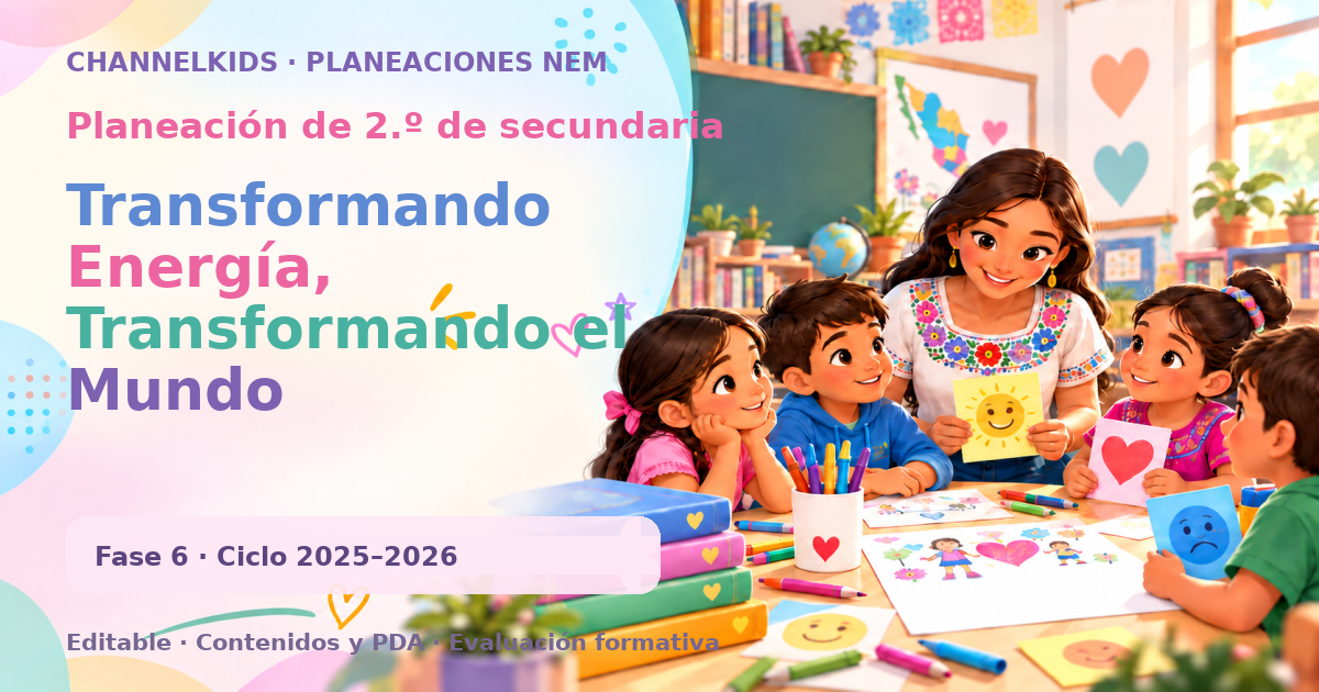 Planeación de segundo grado de secundaria: Transformando Energía, Transformando el Mundo