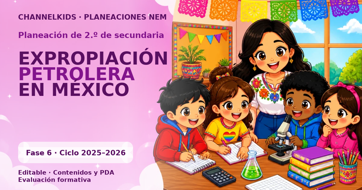 Planeación Secundaria 2.º grado: Expropiación petrolera en méxico