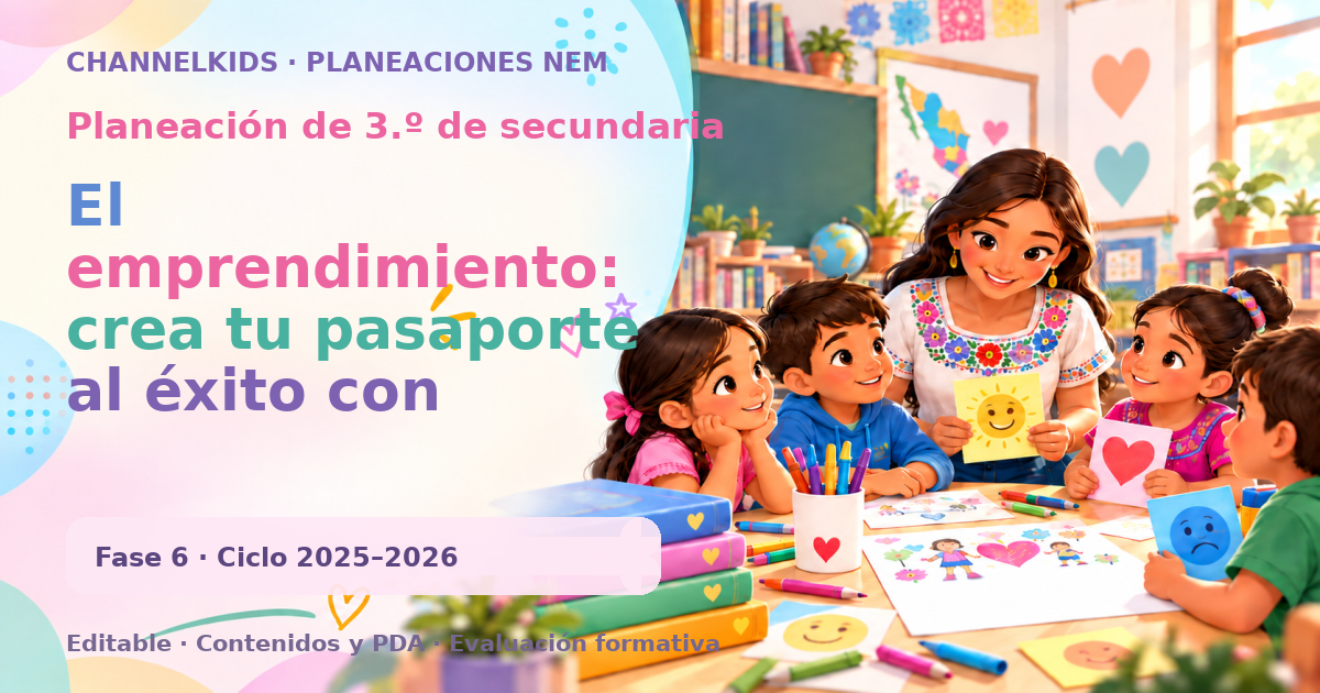Planeación de tercer grado de secundaria: El emprendimiento: crea tu pasaporte al éxito con estrategias, recursos y consejos para impulsar tu negocio desde cero