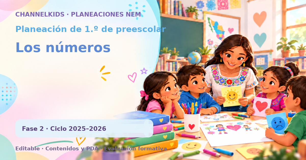 Planeación de primer grado de preescolar: Los números