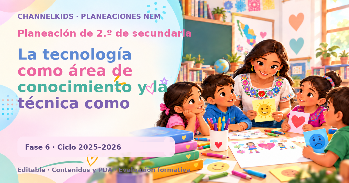 Planeación de segundo grado de secundaria: La tecnología como área de conocimiento y la técnica como práctica social