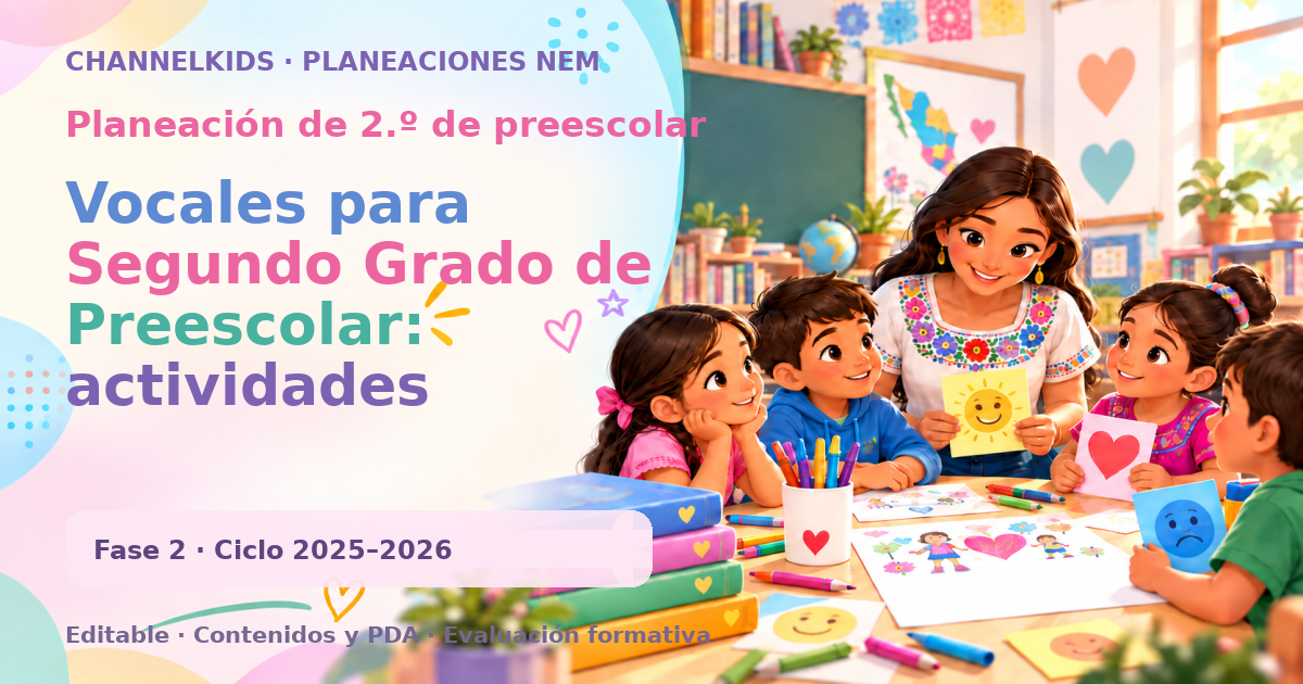 Planeación de segundo grado de preescolar: Vocales para Segundo Grado de Preescolar: actividades divertidas y estrategias educativas