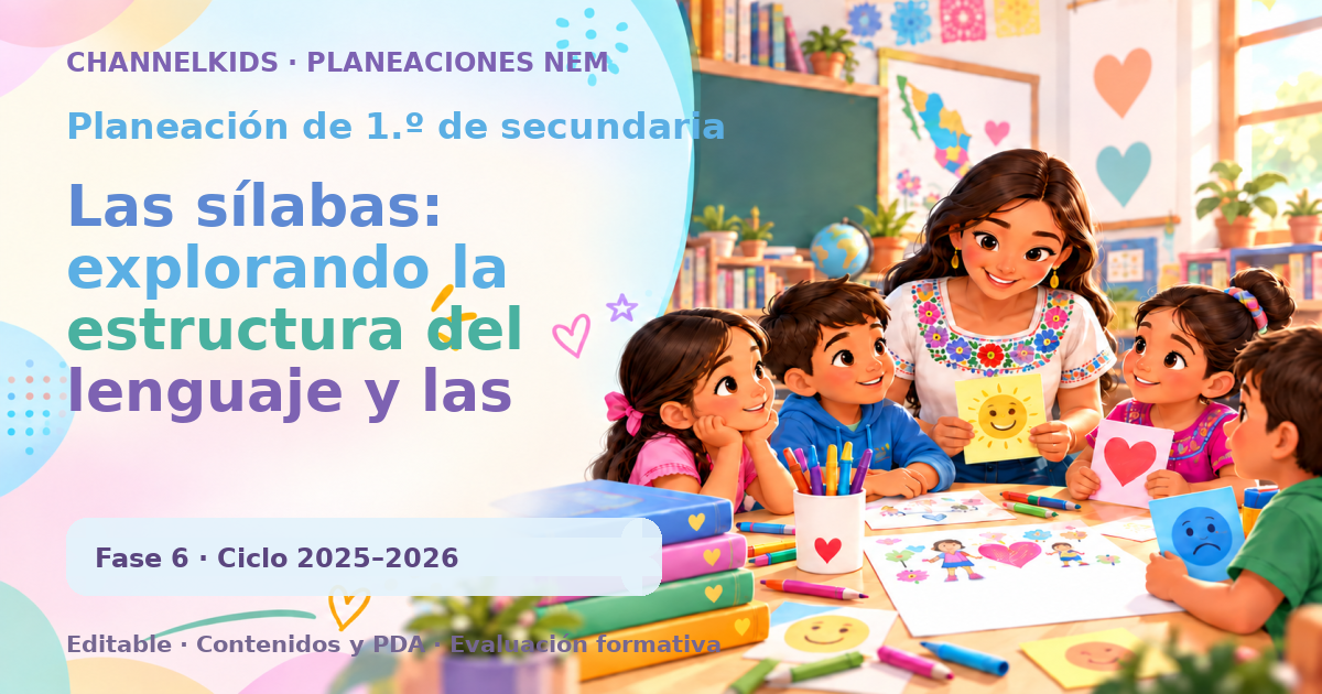 Planeación de primer grado de secundaria: Las sílabas: explorando la estructura del lenguaje y las números
