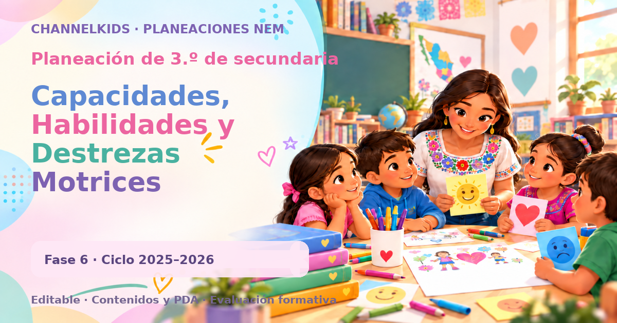 Planeación de tercer grado de secundaria: Capacidades, Habilidades y Destrezas Motrices