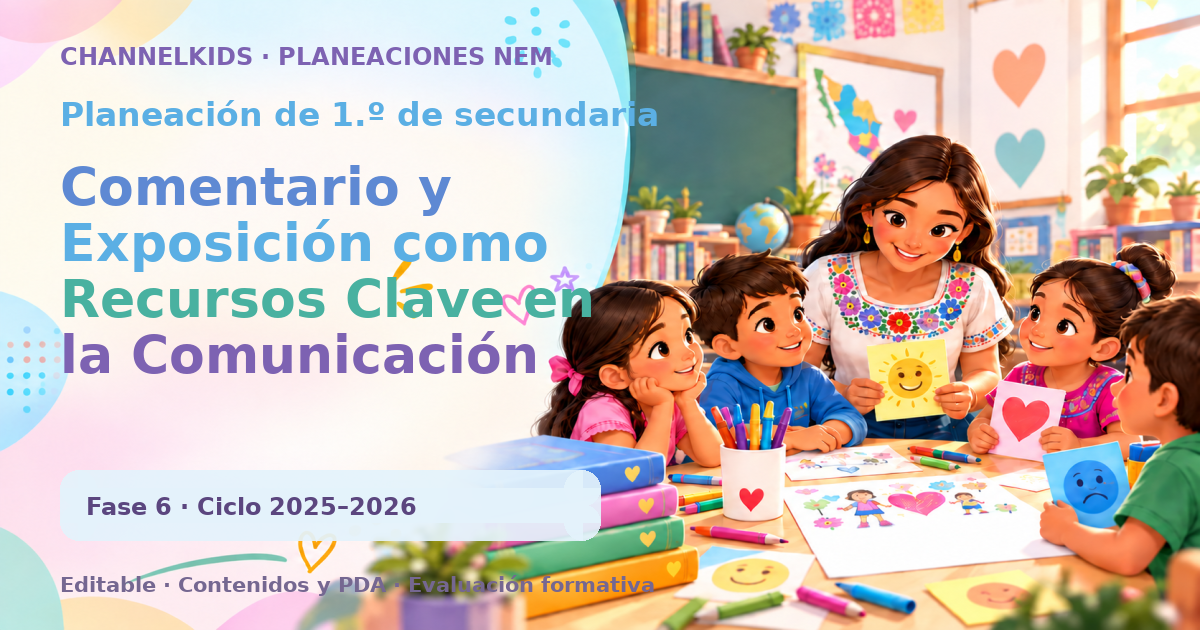 Planeación de primer grado de secundaria: Comentario y Exposición como Recursos Clave en la Comunicación
