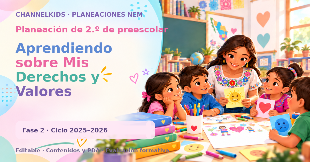Planeación de segundo grado de preescolar: Aprendiendo sobre Mis Derechos y Valores