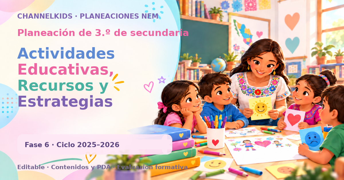 Planeación de tercer grado de secundaria: Actividades Educativas, Recursos y Estrategias Pedagógicas