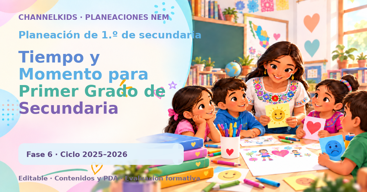 Planeación de primer grado de secundaria: Tiempo y Momento para Primer Grado de Secundaria