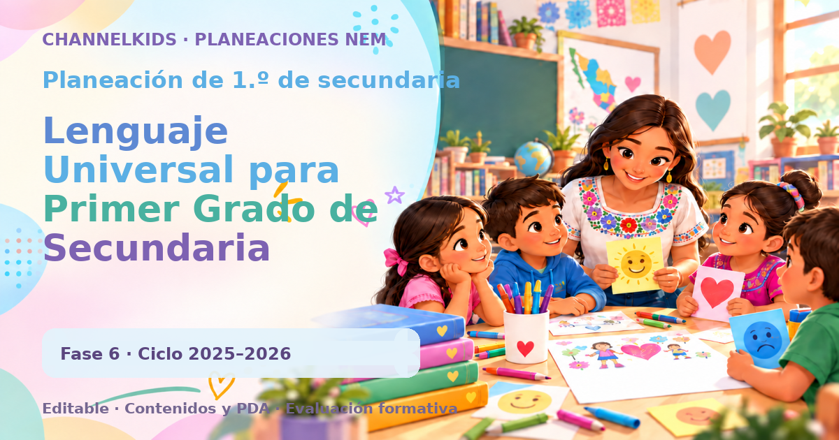 Planeación de primer grado de secundaria: Lenguaje Universal para Primer Grado de Secundaria