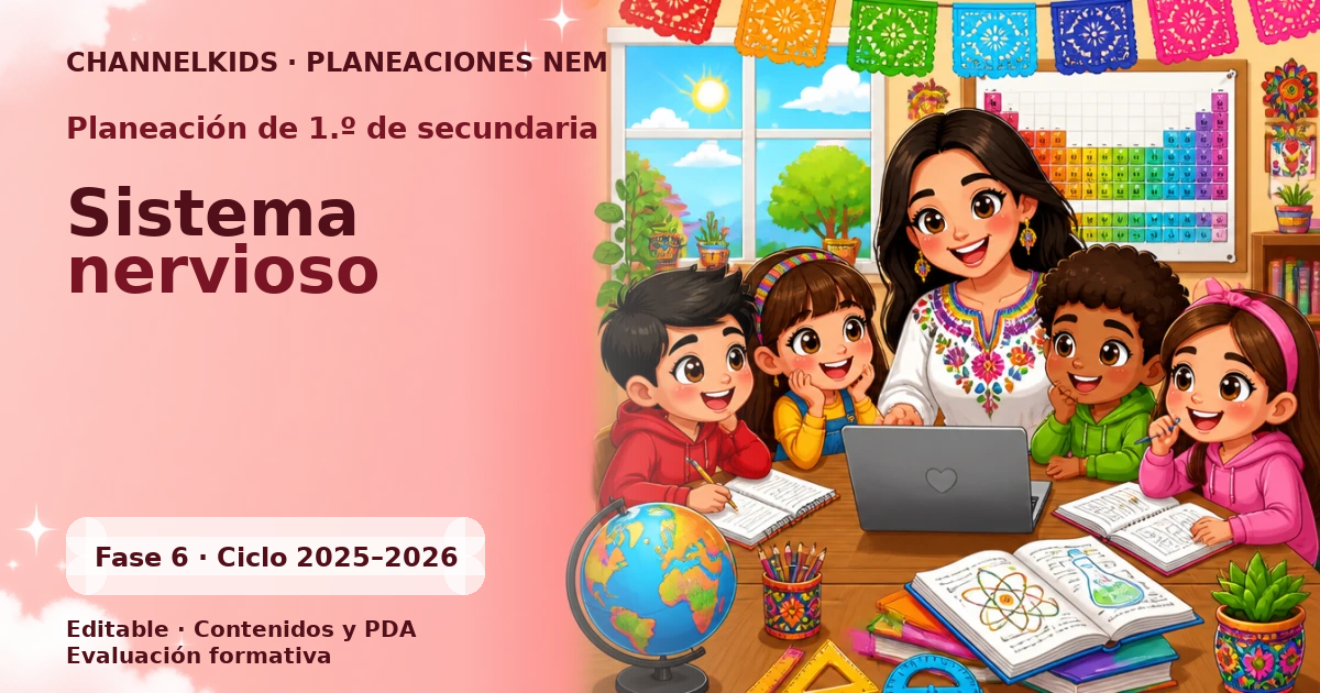 Planeación de primer grado de secundaria: Sistema nervioso
