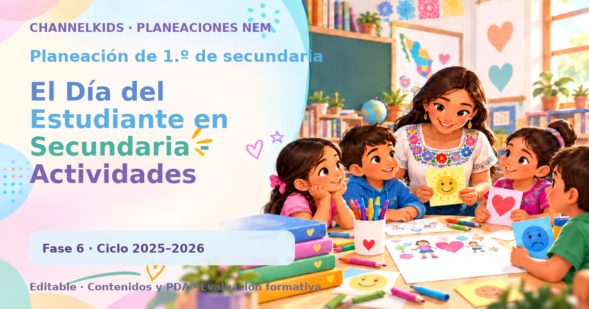 Planeación de primer grado de secundaria: El Día del Estudiante en Secundaria - Actividades Semanales para Primer Grado
