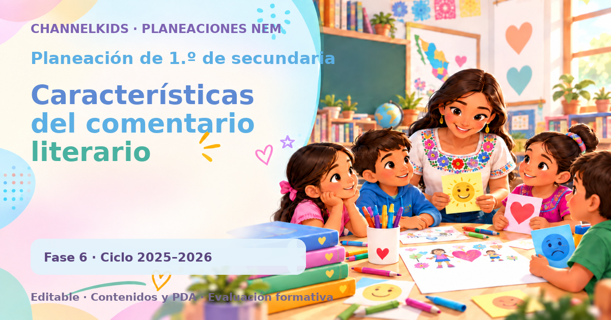 Planeación de primer grado de secundaria: Características del comentario literario