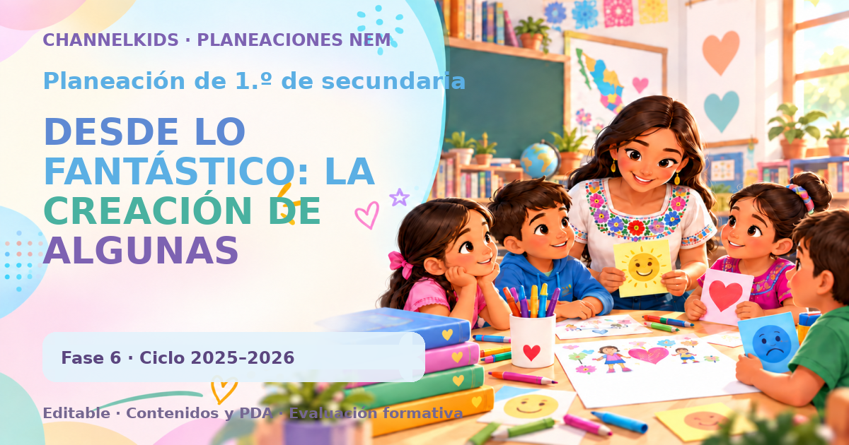 Planeación de primer grado de secundaria: DESDE LO FANTÁSTICO: LA CREACIÓN DE ALGUNAS CULTURAS