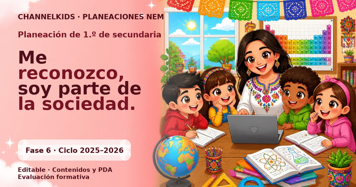 Planeación Secundaria 1.º grado: Me reconozco, soy parte de sociedad