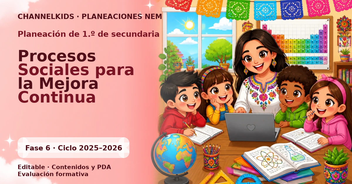 Planeación Didáctica para Primer Grado de Secundaria: Procesos Sociales para la Mejora Continua