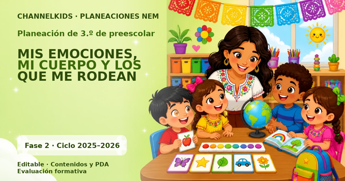 Planeación didáctica para tercer grado de preescolar: emociones, cuerpo y entorno en 20 días