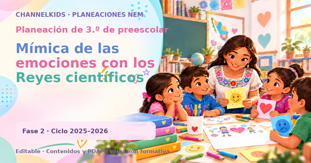Planeación de tercer grado de preescolar: Mímica de las emociones con los Reyes científicos