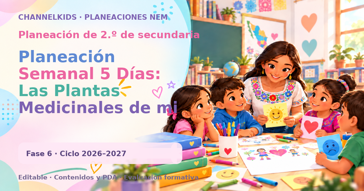 Planeación Semanal 5 Días: Las Plantas Medicinales de mi Comunidad – Materiales, Procesos Técnicos y Comunidad para 2° de Secundaria