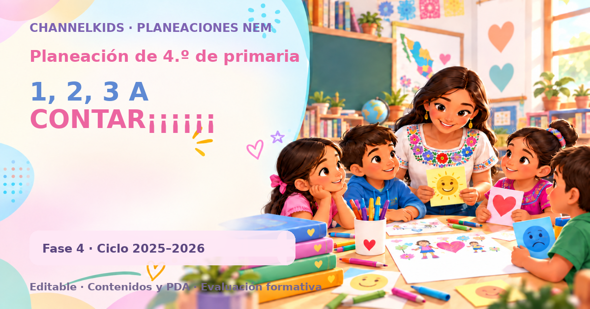 Planeación de cuarto grado: 1, 2, 3 A CONTAR¡¡¡¡¡¡