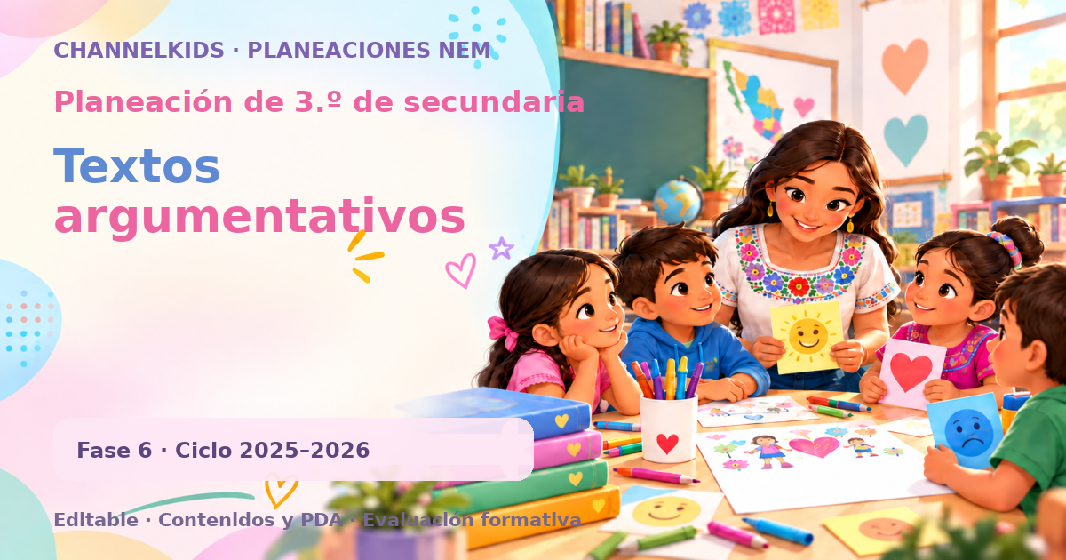 Planeación de tercer grado de secundaria: Textos argumentativos
