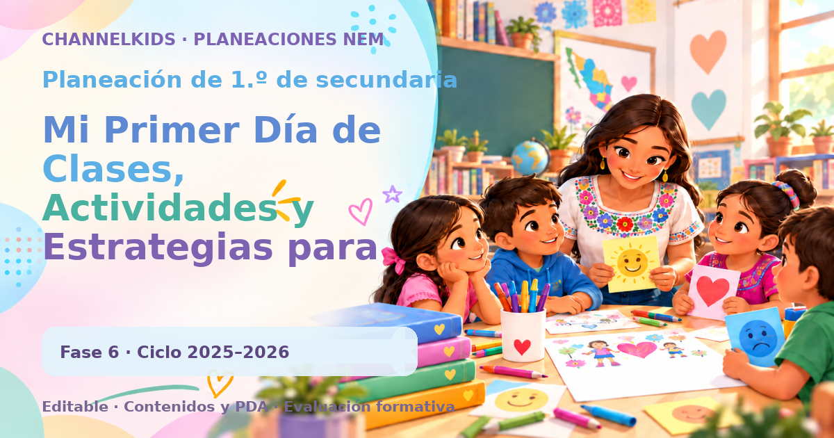 Planeación de primer grado de secundaria: Mi Primer Día de Clases, Actividades y Estrategias para un Inicio Exitoso