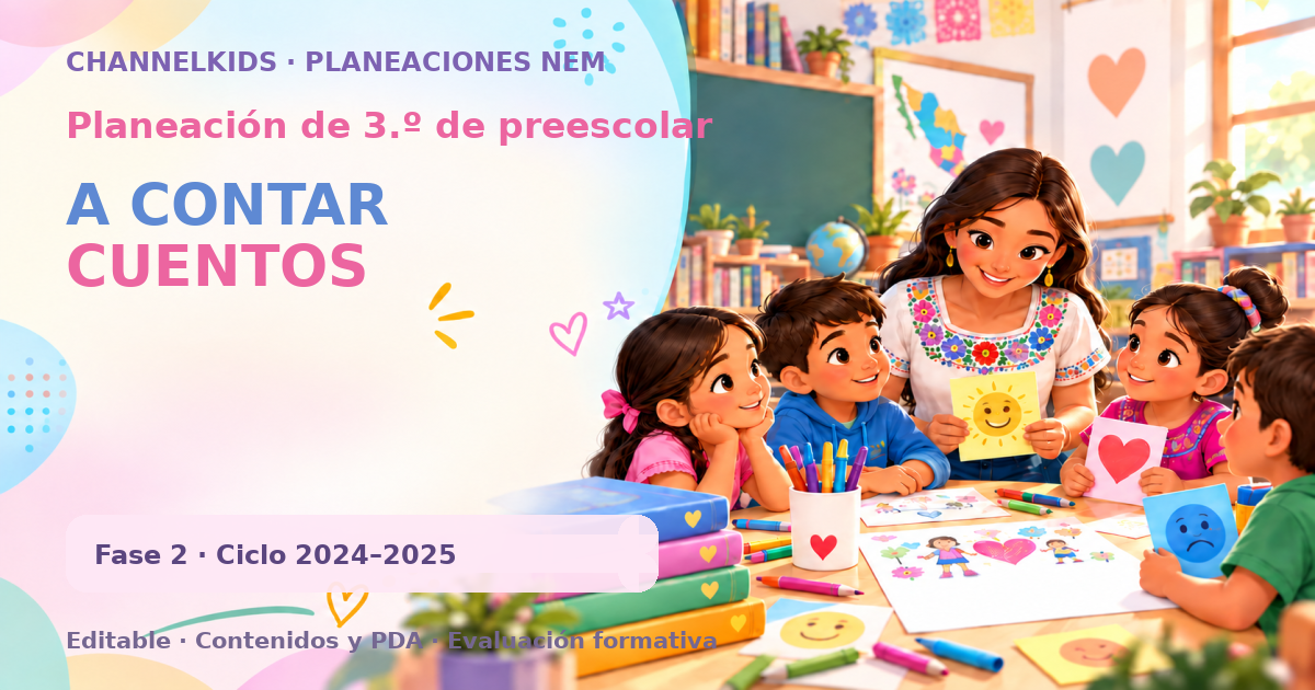 Planeación de tercer grado de preescolar: A CONTAR CUENTOS