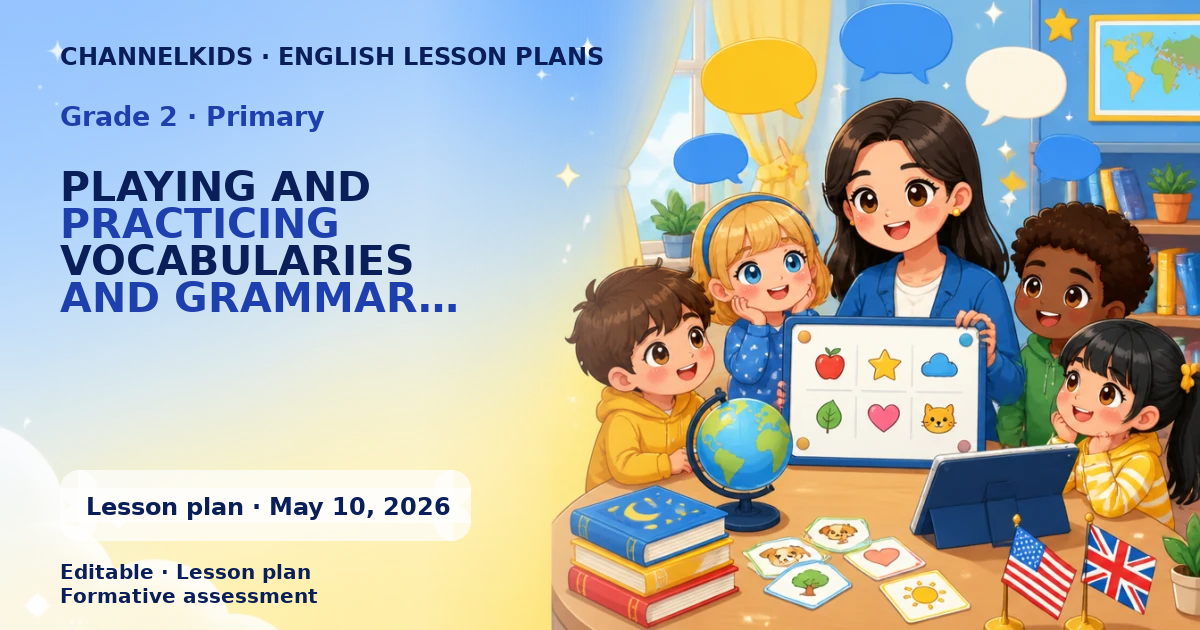 PLAYING AND PRACTICING VOCABULARIES AND GRAMMAR STRUCTURES.