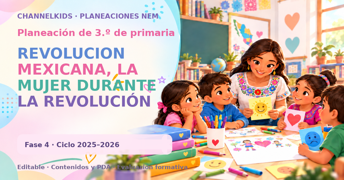 Planeación de tercer grado: REVOLUCION MEXICANA, LA MUJER DURANTE LA REVOLUCIÓN MEXICANA