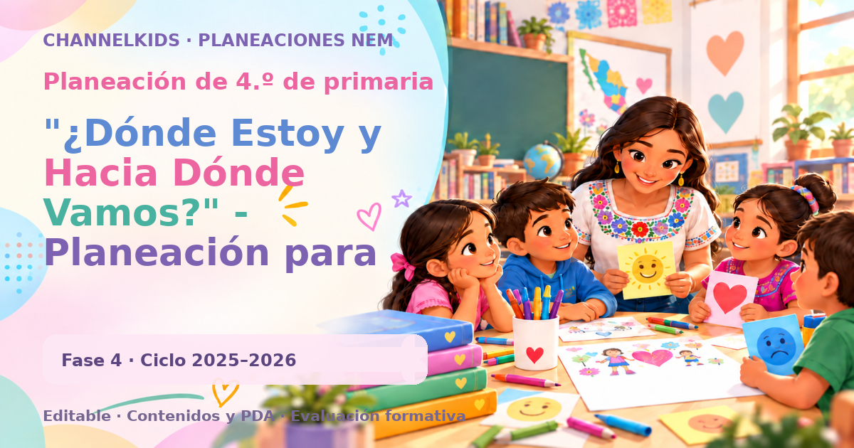 Planeación de cuarto grado: "¿Dónde Estoy y Hacia Dónde Vamos?" - Planeación para Junio