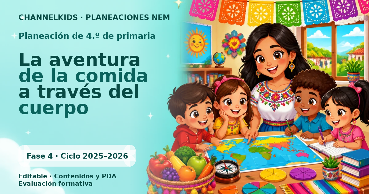 Proyecto Dáctico de Cuarto Grado: La aventura de la comida a través del cuerpo en febrero (10 días)