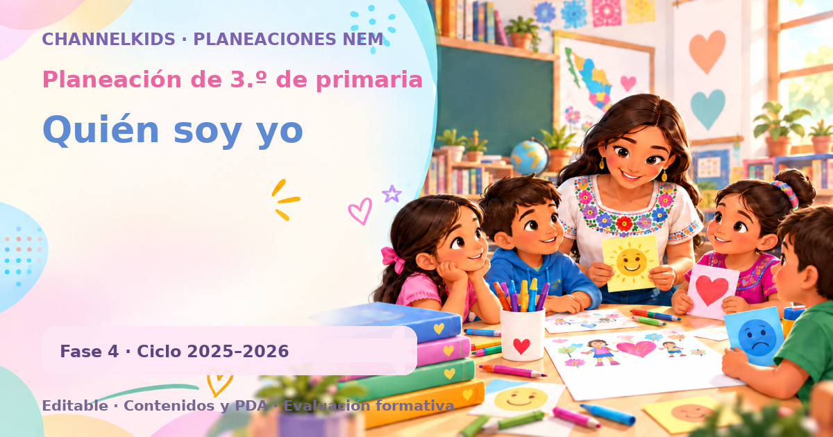 Planeación de tercer grado: Quién soy yo