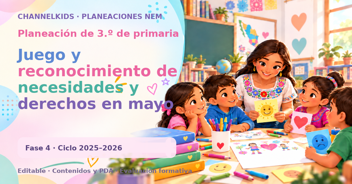 Planeación de tercer grado: Juego y reconocimiento de necesidades y derechos en mayo (quincenal)