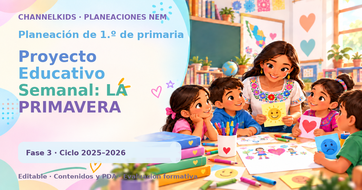Planeación de primer grado: Proyecto Educativo Semanal: LA PRIMAVERA FLORECE EN MI ESCUELA