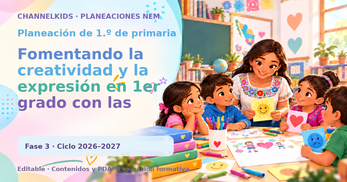 Planeación de primer grado: Fomentando la creatividad y la expresión en 1er grado con las maravillas de la lectura en agosto