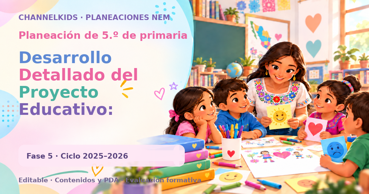 Planeación de quinto grado: Desarrollo Detallado del Proyecto Educativo: SEMBRANDO HISTORIAS