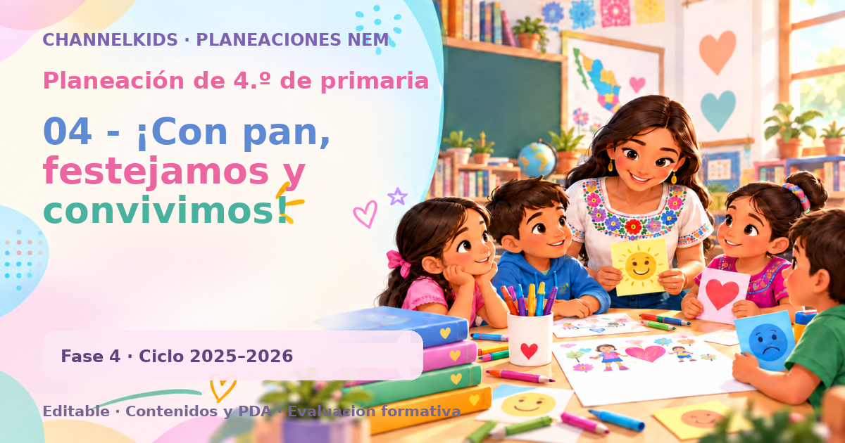 Planeación de cuarto grado: 04 - ¡Con pan, festejamos y convivimos!