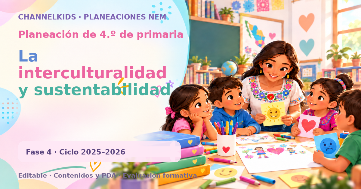 Planeación de cuarto grado: La interculturalidad y sustentabilidad