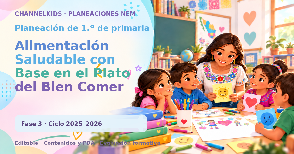 Planeación de primer grado: Alimentación Saludable con Base en el Plato del Bien Comer