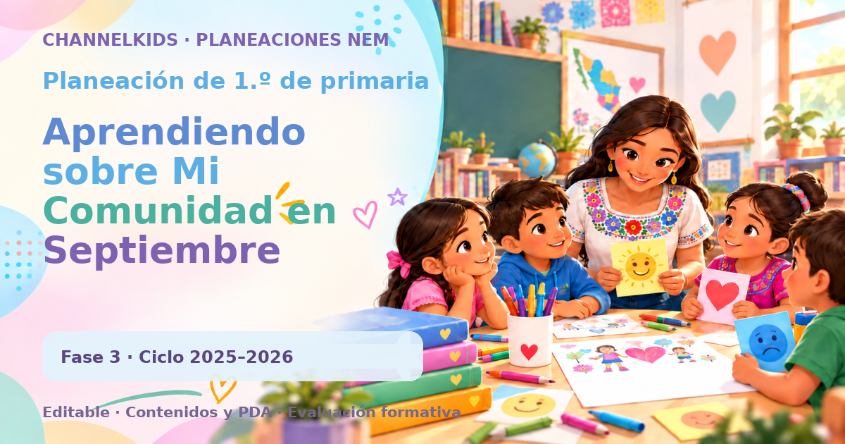 Planeación de primer grado: Aprendiendo sobre Mi Comunidad en Septiembre