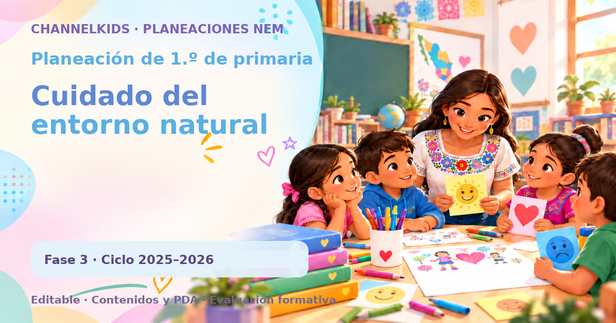 Planeación de primer grado: Cuidado del entorno natural