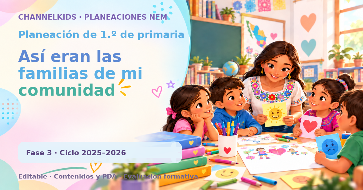 Planeación de primer grado: Así eran las familias de mi comunidad