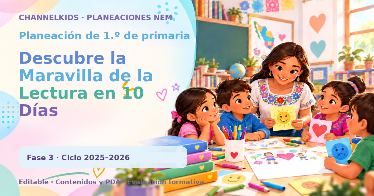 Planeación de primer grado: Descubre la Maravilla de la Lectura en 10 Días
