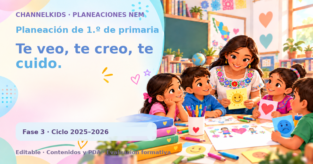Planeación de primer grado: Te veo, te creo, te cuido.