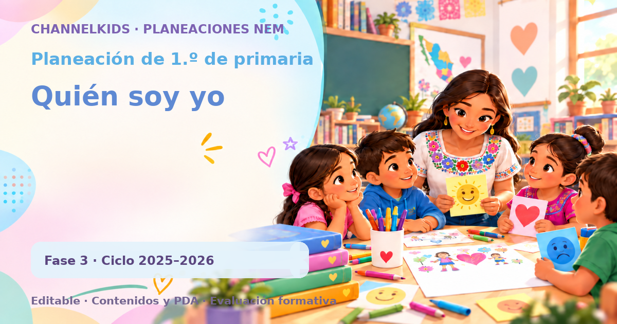 Planeación de primer grado: Quién soy yo
