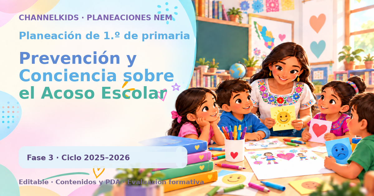 Planeación de primer grado: Prevención y Conciencia sobre el Acoso Escolar