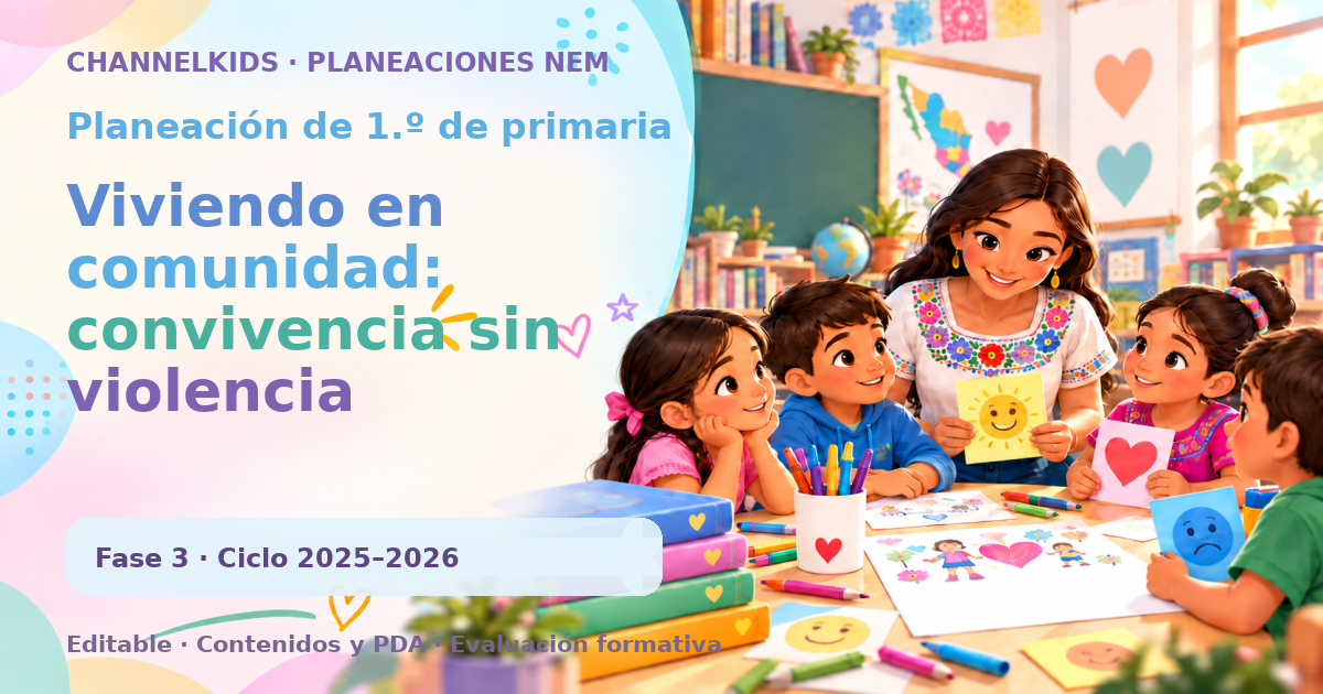 Planeación de primer grado: Viviendo en comunidad: convivencia sin violencia