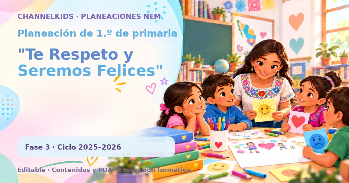 Planeación de primer grado: "Te Respeto y Seremos Felices"