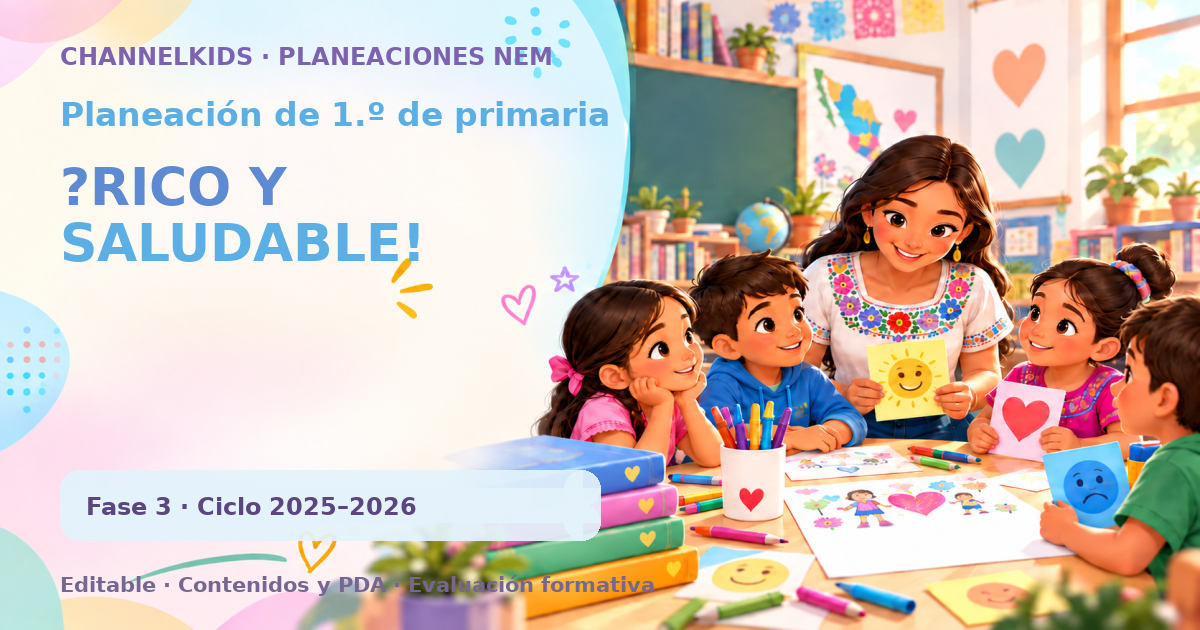 Planeación de primer grado: ?RICO Y SALUDABLE!
