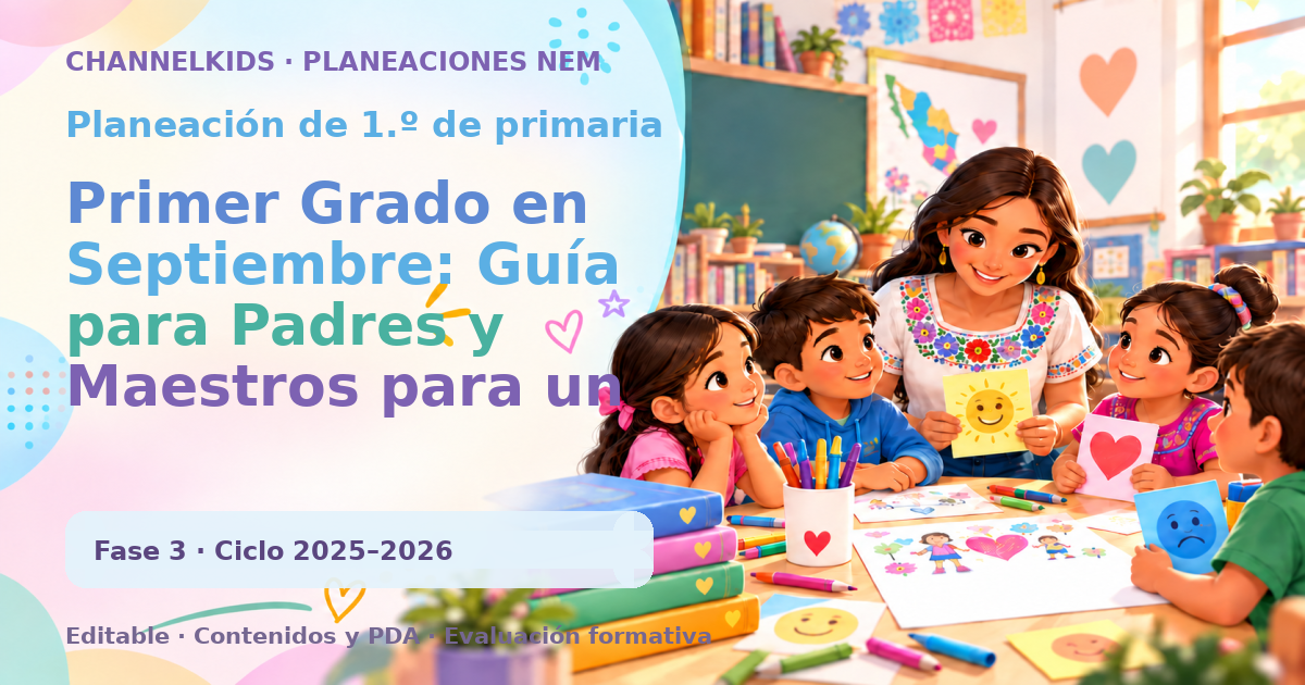 Planeación de primer grado: Primer Grado en Septiembre: Guía para Padres y Maestros para un Inicio Escolar Exitoso
