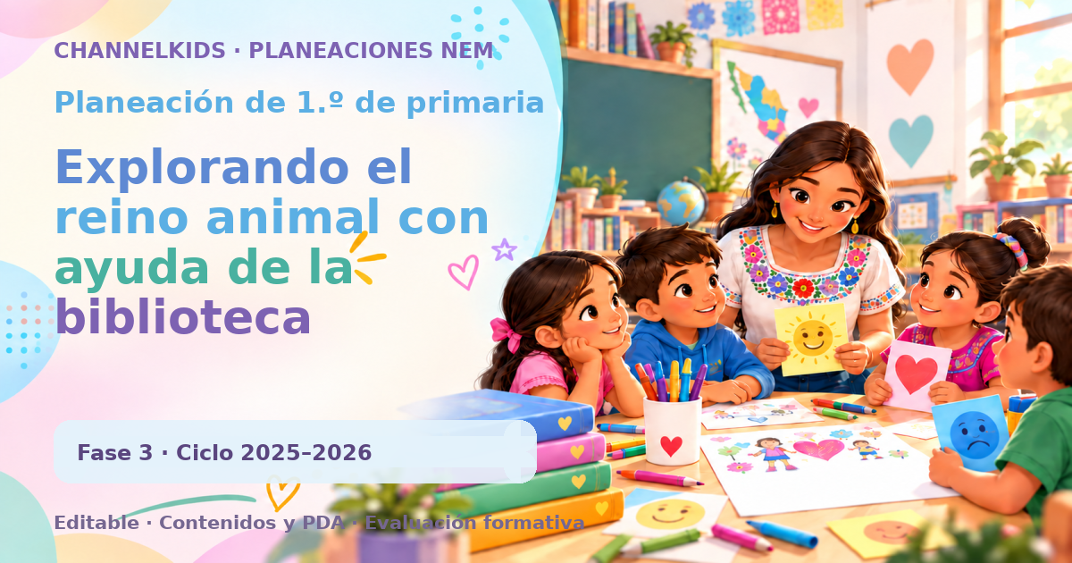 Planeación de primer grado: Explorando el reino animal con ayuda de la biblioteca